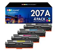 GPC IMAGE 207A - Toner compatibile con HP 207 A 207X MFP M283fdw per HP Color Laserjet Pro MFP M255dw M282nw M283fdn M255nw W2210A W2210X W2211A W2212A W213A (senza chip, confezione da 4)