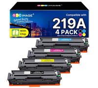 GPC Image 219A Con Chip Toner Compatibili per HP 219A 219X per Color LaserJet Pro MFP 3302FDW 3302SDW 3302FDN 3302FDNG 3302FDWG 3302SDWG 3202DN 3202DW W2190A (Nero Ciano Giallo Magenta, 4-Pack)