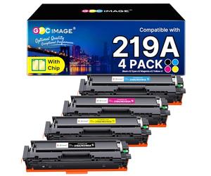 GPC Image 219A Con Chip Toner Compatibili per HP 219A 219X per Color LaserJet Pro MFP 3302FDW 3302SDW 3302FDN 3302FDNG 3302FDWG 3302SDWG 3202DN 3202DW W2190A (Nero Ciano Giallo Magenta, 4-Pack)