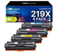 GPC Image 219X Con Chip Toner Compatibili per HP 219X 219A per Color LaserJet Pro MFP 3302FDW 3302FDWG 3302SDWG 3302SDW 3302FDN 3302FDNG 3202DN 3202DW W2190X (Nero Ciano Giallo Magenta, 4-Pack)