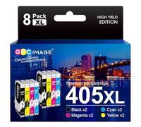 GPC IMAGE 405XL 405 XL Cartucce compatibili per Epson 405 405XL Nero per Epson WF-4820 Cartucce WF-4820DWF WF-3820 WF-3820DWF WF-4825 WF-3825 WF-4830DTWF WF-7840DTWF WF-7830DTWF (confezione da 8)