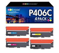 GPC Image 406S Compatibili Cartucce di Toner Sostituzione per Samsung CLT-P406C K406S C406S Y406S M406S per CLX-3305 CLP-365W C410W C460FW C460W CLX-3300 CLP-360 (Nero Ciano Magenta Giallo, 4-Pack)
