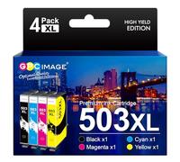 GPC IMAGE 503XL Multipack Compatibile per Epson 503 503XL 503 XL per Epson Workforce WF-2960DWF WF-2965DWF WF 2960 XP 5200 XP-5205 (Confezione da 4 pezzi, Nero Ciano Giallo Magenta)