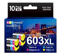 GPC Image 603XL Cartucce Compatibili per Epson 603 XL Multipack per Expression Home XP-2100 XP-2150 XP-2105 XP-3100 XP-3105 XP-4100 XP-4105 Workforce WF-2810 WF-2820 WF-2830 WF-2850 (10-Pack)