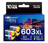 GPC Image 603XL Cartucce d'inchiostro compatibili Sostituzione per 603 603 XL per Expression Home XP-2100 XP-2105 XP-4105 XP-3100 XP-3105 XP-4100 Workforce WF-2830 WF-2835 WF-2810 (Confezione da