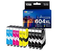 GPC Image 604XL Cartucce Compatibili per Epson 604 XL Multipack per Expression Home XP-2200 XP-2205 XP-3200 XP-3205 XP-4200 XP-4205 WorkForce WF-2910 WF-2930 WF-2935 WF-2950 (10-Pack)