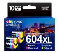 GPC Image 604XL Cartucce Compatibili per Epson 604 XL Multipack per Expression Home XP-2200 XP-2205 XP-3200 XP-3205 XP-4200 XP-4205 WorkForce WF-2910 WF-2930 WF-2935 WF-2950 (10-Pack)