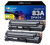 GPC IMAGE 83A Toner nero compatibile per HP 83A CF283A per HP LaserJet Pro MFP M127fw Toner M125nw M127fn M201dw M225dw M125a M127fp M127fs M201n M125rnw M225rdn M25dn (nero, confezione da 2 pezzi