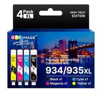 GPC IMAGE 934 XL 935XL Multipack Compatibile per HP 934 934 XL 934XL 935 935 XL per HP Officejet Pro 6230 Cartucce d'inchiostro HP Officejet pro 6830 per HP Officejet 6820 6800 (confezione da 4)
