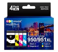 GPC Image 950XL 951XL Cartuccia d'inchiostro compatibile per HP 950 XL 951 XL per Officejet Pro 8600 8620 8610 8100 8615 251dw 8630 8640 (Nero Ciano Magenta Giallo, 4-Pack)