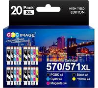 GPC Image – Cartucce compatibili Canon PGI-570XL/CLI-571XL – 20 pz (Nero Ciano Magenta Giallo)