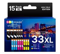 GPC Image Compatibili Cartucce d'inchiostro Sostituzione per Epson 33 33XL per E