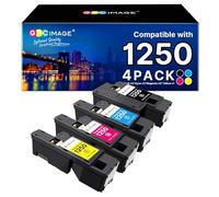 GPC Image Compatibili per Dell 1250c 1250 Cartucce di Toner Sostituzione per C1765nfw C1765nf C1760nw 1350cnw 1355cn 1355cnw C1760 C1765 (Nero Ciano Magenta Giallo, 4-Pack)