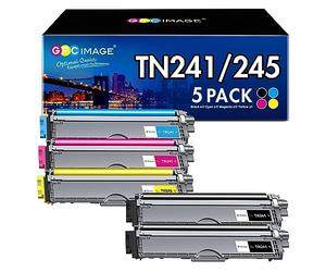 GPC Image TN241 TN245 Toner Compatibili per Brother TN-241 TN-245 per MFC-9140CDN MFC-9340CDW 9332CDW HL-3140CW 3150CDW DCP-9020CDW DCP-9022CDW (Nero Ciano Magenta Giallo, 5-Pack)