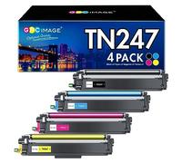 GPC Image TN247 - Cartuccia toner compatibile per TN-243CMYK TN243CMYK TN 243 TN243 per Brother DCP L3550CDW MFC-L3750CDW MFC-L3770CDW HL-L3270CDW HL-L3230CDW (nero ciano Magenta Giallo, 4 Pack)