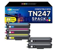 GPC Image TN247 TN243CMYK Compatibili per Brother TN-247 TN243 Toner per DCP-L3550CDW MFC-L3750CDW MFC-L3770CDW MFC-L3730CDN HL-L3210CW TN243CMYK (Nero Ciano Magenta Giallo, 5-Pack)