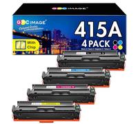 GPC IMAGE Toner 415A (con chip) compatibile con HP 415A per HP 415A W2030A W2030X Color Laserjet Pro MFP M479fdw M479fdn M479fnw M479dw M479 M454dn M454dw (confezione da 4 pezzi, nero ciano giallo