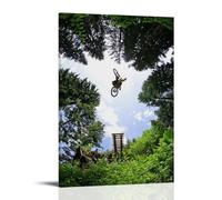 GPCLJW CompilationArt - Poster con mountain bike, impermeabile, moderno, adatto per soggiorno, camera da letto, casa, ufficio, soggiorno, stile cornice, 60 x 90 cm