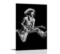 GPCLJW Edward Van Halen Art - Poster impermeabile moderno per ufficio, adatto per soggiorno, camera da letto, casa, ufficio, soggiorno, 50 x 75 cm, stile cornice