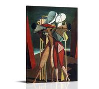 GPCLJW Giorgio De Chirico Art impermeabile moderno murale acqua ufficio poster adatto per soggiorno, camera da letto, casa, ufficio, soggiorno, 60 x 90 cm, stile cornice