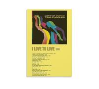 GPCLJW Poster con scritta "I Love To Love" di Tina Charles, impermeabile, moderno, adatto per soggiorno, camera da letto, casa, ufficio, soggiorno, 20 x 30 cm, senza cornice