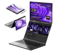 GPD DUO Laptop a doppio schermo: Display OLED da 13,3”, AMD Ryzen AI 9 HX 370, 32GB RAM, 2TB SSD, supporto stilo, 10 punti di contatto, 4096 livelli di pressione, doppia cerniera a 360°, AI PC