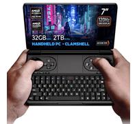 GPD PC portatile da gioco WIN Mini 2025, AMD Ryzen AI 9 370, 12C/24T fino a 5,1GHz, GPU Radeon 890M, 32GB di RAM LPDDR5X, 2TB SSD NVMe, touchscreen da 7” 1080p 120Hz, Wi-Fi 6E Bluetooth 5.3
