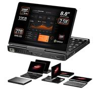 GPD Pocket 4: mini computer portatile con CPU AMD Ryzen AI 9 HX 370, GPU Radeon 890M, 32 GB di RAM LPDDR5X, 2 TB di SSD PCIe Gen4, display da 8,8 pollici da 2,5K 144 Hz, Wi-Fi 6E, Bluetooth 5.3, PC