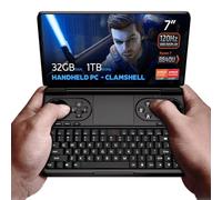 GPD WIN Mini 2024, PC portatile da gioco AMD Ryzen 7 8840U, 8C/16T fino a 5,1GHz, GPU Radeon 780M, 32GB di RAM LPDDR5, 1TB SSD NVMe, touchscreen da 7" 1080p 120Hz, Wi-Fi 6