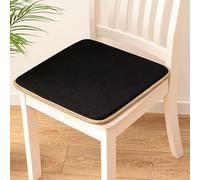 GPDNBIEU, 2 4 6 Confezione di cuscini for sedie da pranzo in tinta unita, for sedili cucina in due materiali, for con vari colori for interni ed esterni, 40x40 cm(Black,6PCS)