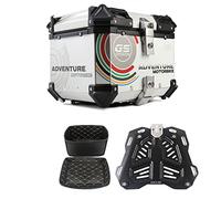 GPDNBIEU, 28L 36L 45L 55L 65L 80L 100L Bauletto for Moto Top Case Lock Storage Carrier Case Tail Box Sistema a sgancio rapido Alluminio(F 36L)