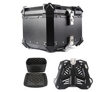 GPDNBIEU, 28L 36L 45L 55L 65L 80L 100L Bauletto for Moto Top Case Lock Storage Carrier Case Tail Box Sistema a sgancio rapido Alluminio(A 45L)