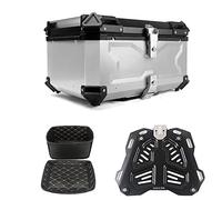 GPDNBIEU, 28L 36L 45L 55L 65L 80L 100L Bauletto for Moto Top Case Lock Storage Carrier Case Tail Box Sistema a sgancio rapido Alluminio(D 80L)