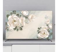 GPDNBIEU, 32-80 Pollici TelevisionSoft TV/PC Cover for Display Interno Decorazione Moderna della Camera da Letto del Soggiorno(Flower,58-60inch)