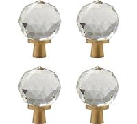 GPDNBIEU, 4 pezzi di maniglia for mobili in cristallo trasparente con foro singolo, vite for for porta armadio