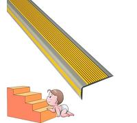 GPDNBIEU, Bordo for scale in gomma Finitura autoadesiva Scala gradino antiscivolo Gradini for Battistrada for interni ed esterni(Yellow Gray a,L 70in/1.77m)