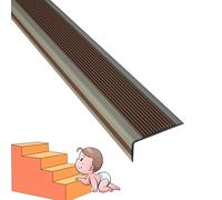 GPDNBIEU, Bordo for scale in gomma Finitura autoadesiva Scala gradino antiscivolo Gradini for Battistrada for interni ed esterni(Coffee Gray,L 787in/19.9m)