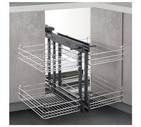 GPDNBIEU, Cestini Estraibili da Cucina multifunzionali, portabottiglie ad Angolo, scorrevoli, cassetti con Chiusura Ammortizzata, Armadio, armadietto di casa, Organizer cieco
