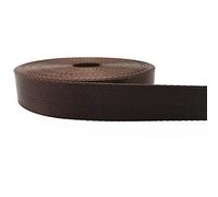 GPDNBIEU, Cinghia in nylon resistente, motivo a spina di pesce, reggia for zaino, cucito fai da te(Coffee,25mm)