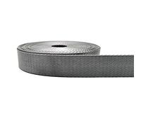 GPDNBIEU, Cinghia in nylon resistente, motivo a spina di pesce, reggia for zaino, cucito fai da te(Grey,38mm)