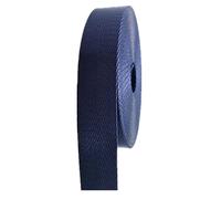 GPDNBIEU, Cinghia in nylon resistente, motivo a spina di pesce, reggia for zaino, cucito fai da te(Navy Blue,25mm)