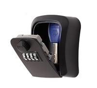 GPDNBIEU, Combinazione a 4 cifre con montaggio a parete for esterno serratura a codice ad alta sicurezza, piccola cassetta for codici chiave, casseforti for chiavi, for, armadietto for(Black)