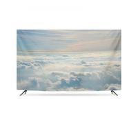 GPDNBIEU, Copertura da 32-80 Pollici Universale for Display a Cristalli liquidi curvi Appendere alla Parete del Desktop, TV for Computer, Art(Clouds3,37-39inch)