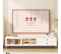 GPDNBIEU, Copri TV da 30"-80" for Proteggi Schermo for Interni a Curvo/Piatto, Coperture for Stampate con Pittura Colorata, Decorazione in Tessuto Morbido, Colore:B(A,65in(150x90cm))