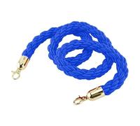 GPDNBIEU, Corda barriera Corde for pali attorcigliate for il controllo della folla for la partizione coda dell'hotel, gancio dorato (Blue,1m/3.3ft/39inch)