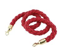GPDNBIEU, Corda barriera Corde for pali attorcigliate for il controllo della folla for la partizione coda dell'hotel, gancio dorato (Red,0.6m/2ft/24inch)
