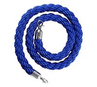 GPDNBIEU, Corda intrecciata for barriera for coda, corda VIP for appendere il controllo della folla con gancio in argento(Blue,2ft/60cm)