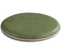 GPDNBIEU, Cuscini for sedia rotondi in pelle, cuscino del sedile rotondo in memory foam, cuscini for rimovibili con design cerniera nascosta(Fruit Green,33cm)