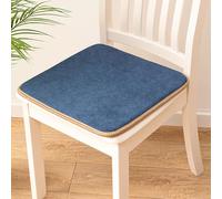 GPDNBIEU, Cuscini for Sedie Da Pranzo, Confezione 2 4 6 for In Tinta Unita, for Con Vari Colori for Interni Ed Esterni,45x45cm(Dark Blue (Velvet),2PCS)