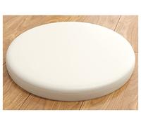 GPDNBIEU, Cuscino del sedile rotondo in pelle for sedia in memory foam, spessore 4,5 cm for antiscivolo for sgabello)(Beige,30cm(11.8inch))